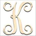 Lc-01-13s01 Laser Cut Vine Wood Monogram Letter Unfinished