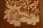 Lg.18x24 2967 Tri-chem Trichem Liquid Embroidery Picture To Paint Midnight Suede Bengal Tiger