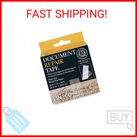 533-0198 Lineco-inc 1 Inch X 98 Feet. Archival Self Adhesive Transparent Document Repair Tap