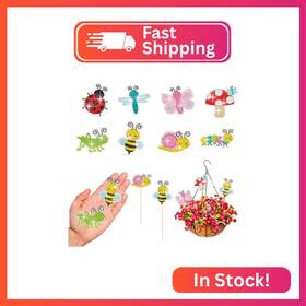 Dgs-ist8 Lingfang 8 Pcs Diamond Painting Kits Decorative Stakes Art For Gar