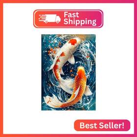 57-11111 Lxmsja Koi Fish Diamond Art Kits For Adults Scenery Diy Full Drill