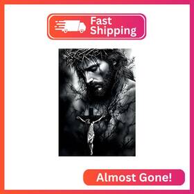 60-11892 Lxmsja Jesus Cross Diamond Art Kits For Adults Crown Thorns Painting Ki