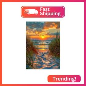 Uswx8922 Lxmsja Beach Diamond Art Kits For Adults Landscape Diy Full Drill Paint