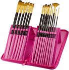 Mas-100-lh-pink Myartscape Paint Brushes Pc Brush Set For Watercolor 0700425645274