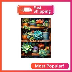 B11850 Meothan 5d Flowers Diamond Painting Kits For Adults Diy Plant Succulents