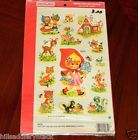 Metercord Vintage Meyercord Decals Extra Large Size Baby Animals Nursery Little Girl Bee 077901003126