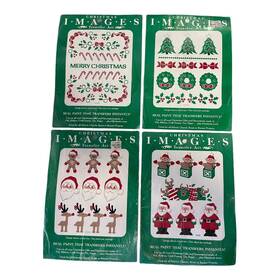 Meyercord 077901020536 Christmas Images Real Paint Transfer 4 Art Sheets Vtg Crafts Nos