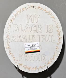 234-34-2559 Mfr My Black Is Beautiful And Proud 10 Inch Round Paint Design Your Own Wood Sign Hanger