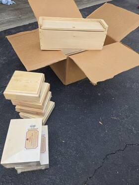 35219 Mint Hollow Unfinished Assorted Creative Boxes Ready To Paint And Craft