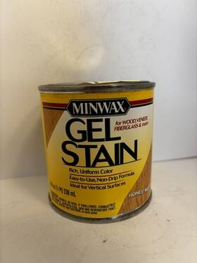 260404444 Minwax Interior Wood Gel Stain 1/2 Pint Honey Maple Sealed Discontinued Htf