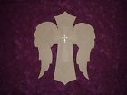 Mlc15-w001 Wooden Layered Crosses Wings Mdf Paintable Unfinished Angel Wood