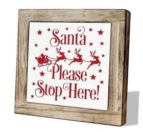 Smp024 Mlteye Christmas Wood Sign Wooden Box Signs For Home Decor Santa Reindeer