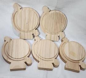 Mondo Llama 737838799737 Standing Wood Globe Diy Paint Craft Project 6.5 Inch X 5 - Lot Of