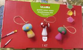 Mondo Llama 737838800969 New For Target Paint-your-own Mushrooms Kit Ornaments Arts And Crafts