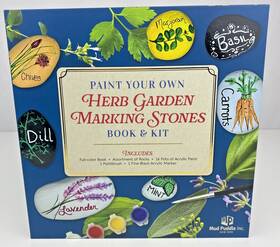 Mud Puddle 781603119139 Paint Your Own Herb Garden Stones Plant New Sealed Craft Nib Book Kit