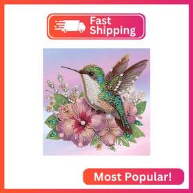 At083 Mvvmtop Diamond Art Painting Kit Diy Bird And Flower 5d Special Shape Crystal D