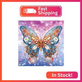 At086 Mvvmtop Diamond Painting Art Kit Diy Butterfly 5d Special Shape Crystal