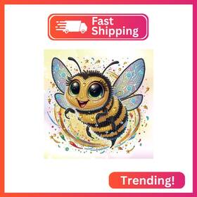 At088 Mvvmtop Diamond Art Painting Kit Diy Bee 5d Special Shape Crystal Parti