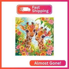 At089 Mvvmtop Diamond Art Painting Kit Diy Giraffe 5d Special Shape Crystal P