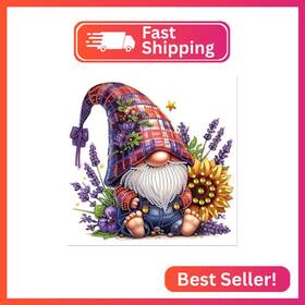 At122 Mvvmtop Diamond Painting Art Kit Diy Dwarf And Sunflower 5d Special Shape Cryst