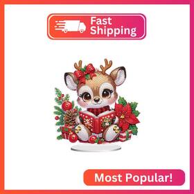 Dbw1026 Mvvmtop Christmas Diamond Painting Kits Tabletop Decoration Diy Reindeer 5d Ar