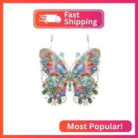 Rxk008 Mvvmtop Diamond Art Painting Hanging Pendant Diy Butterfly 5d Special Shape Crystal Dia