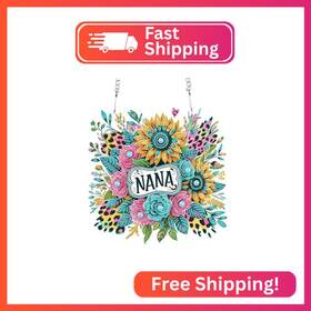 Rxk009 Mvvmtop Diamond Art Painting Hanging Pendant Nana Diy Sunflower 5d Special Shape Crysta