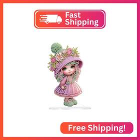 Sa2208 Mvvmtop Diamond Art Painting Tabletop Decoration Diy Pink Doll 5d