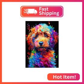 Wx11128bb Naimoer Dog Diamond Painting Kits For Adults Diy 5d Full Drill Colorful Puppy D