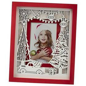 Neil Enterprises Inc. 050122745709 Christmas Tree Wood Laser Cut 4 Inch X 6 Or 5ft 7 Single Picture Frame