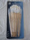 1809 No.1809 Loew Cornell 12 Flat White Nylon Brushes-new 089241122474