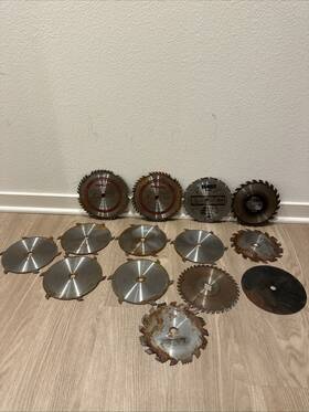 Sds-0842 Oshlun Vintage Lot Circular Saw Blades For Art Craft Tole Steampunk Industrial Qty 14pc