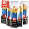 Paintbrush-60p Acrylic Paint Brush Set Packs Pcs Nylon Hair Brushes For