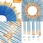 Paintbrushes50 Atool Acrylic Paint Brush Set Pcs Nylon Hair Brushes For