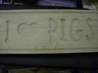 Painting-12.25x4.75 Unbranded I Love Heart Pigs Wood Plaque For Tole Inches 3 4