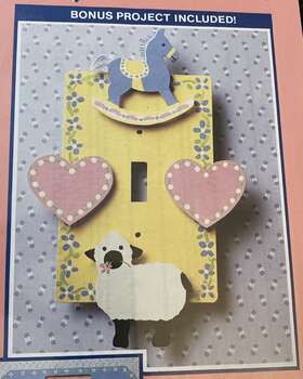 Cpw727 Pop-n-paint Vtg Rare Ftbaby Landft Single Light Switch Plate/frame #cpw727