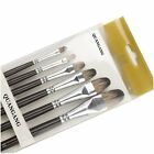 Qgpb034 Quangang Art Paint Brushes Set Of Filbert Mongoose Bristles For
