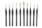 Qgpb078-10 Quangang Art Paint Brushes Set Of Liner Siberian Kolinsky Sable