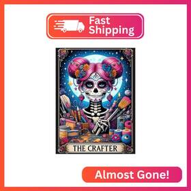 Re-dp-qy092 Rekxtmo Diy Skull Diamond Art Kits For Adults 5d Skeleton Painting Beginner