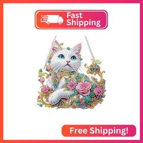 Senqao S090 Cat Hanging Diamond Art Painting Kits For Adults Beginners 5d Special Sh