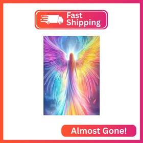 Wx11770 Senqao Diamond Art Kits For Adults - Rainbow Angel Painting Diy 5d