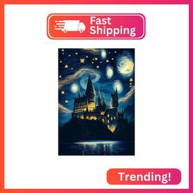 Wx6287 Senqao Starry Night Castle Diamond Painting Kits For Adults - Full Drill