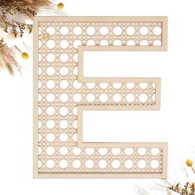 She Love 795299499108 Wooden Rattan Letters 8 Inch Wood E For Wall Decor Crafts Boho