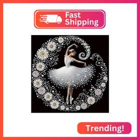 Sh041 Shicernhj Elegant Dancer Flowers Diamond Art Kits For Adults Beginners