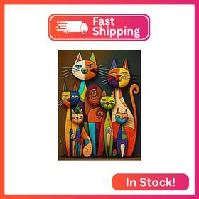Z063 Shouruihua Funny Cat Diamond Painting Kits For Adults Abstract Art Kit Adu