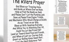 S252 Sjnh The Rv Prayer Sign Wood Block Funny Decor For Camper Inside