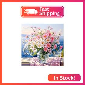 Sjt-d071 Sjutouci Diamond Painting Kits For Adults Daisy Flower Art Beg