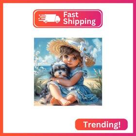 Sjt-d108 Sjutouci Dog Diamond Art Painting Kits For Adults Beginner