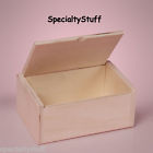 Ss6700302 Unbranded New Hinged Top Wood Box Unfinished Laminated Pine