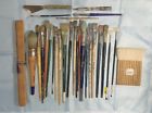 Svg724526 More Used Paint Brushes Lot Of Palette Knives Bamboo Brush